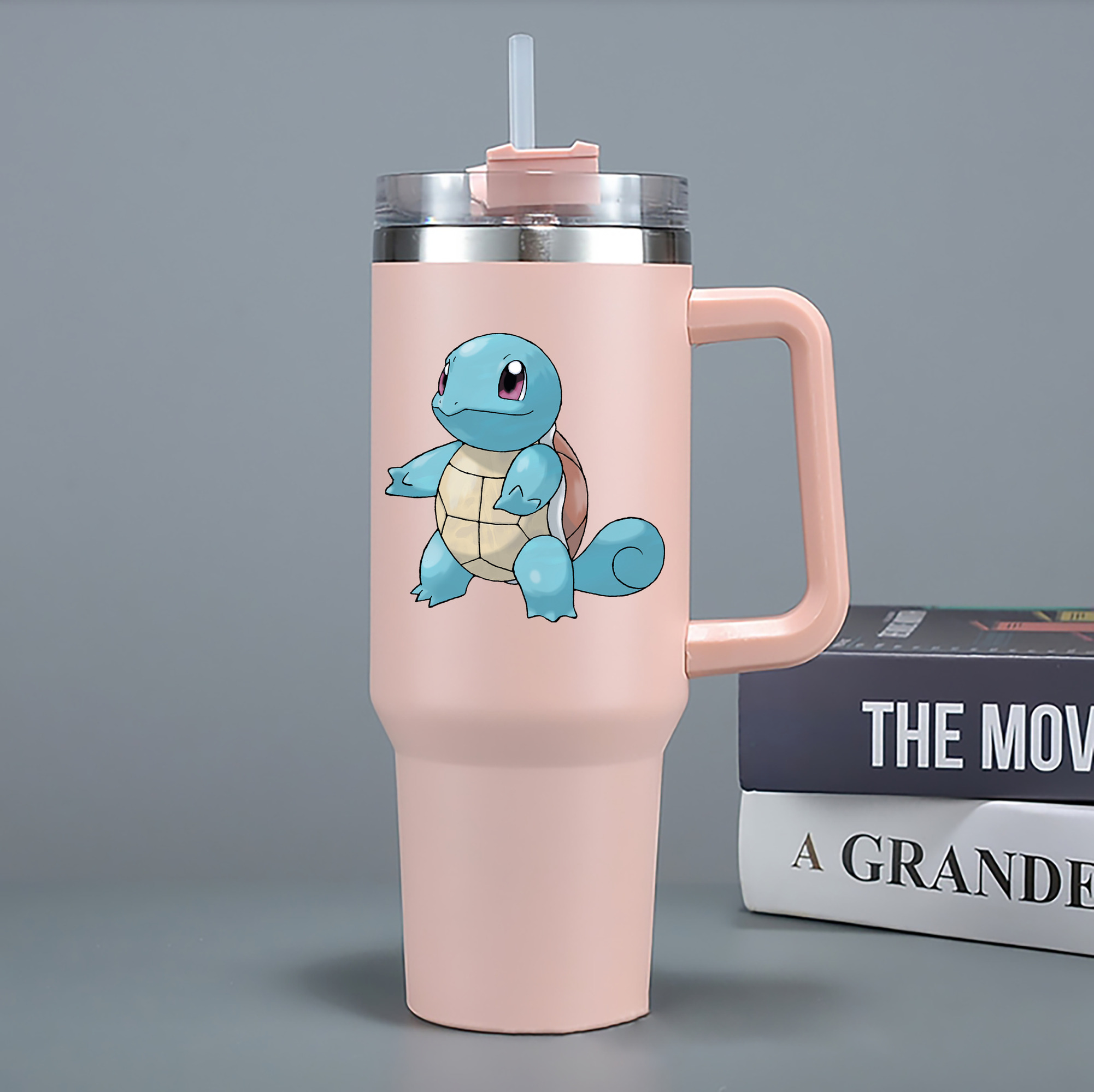 （画像用） ポケットモンスター Pokémon 1200mL車用タンブラー - クリスタルステッカー（プラスチックストロー付き）